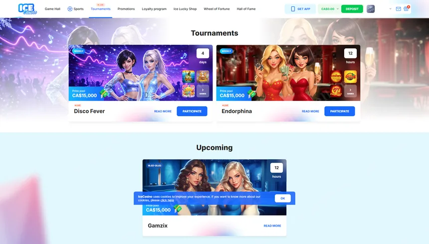 Tournaments with live leaderboards and prize pools