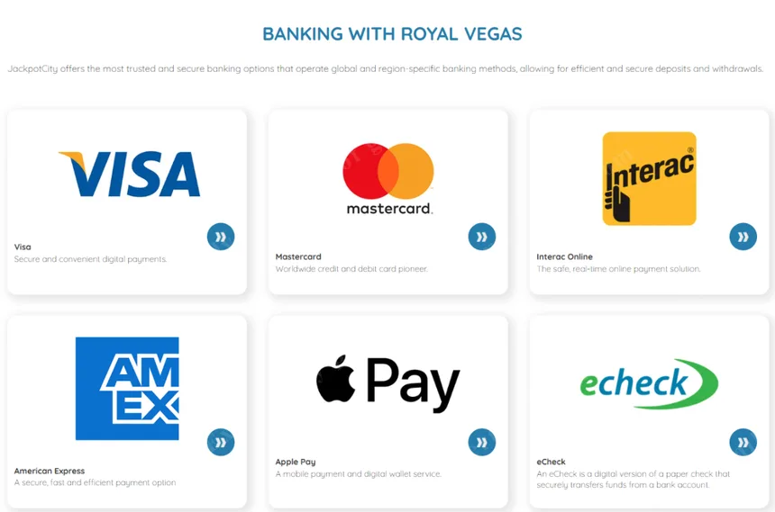Deposit page with Interac, crypto, and card options