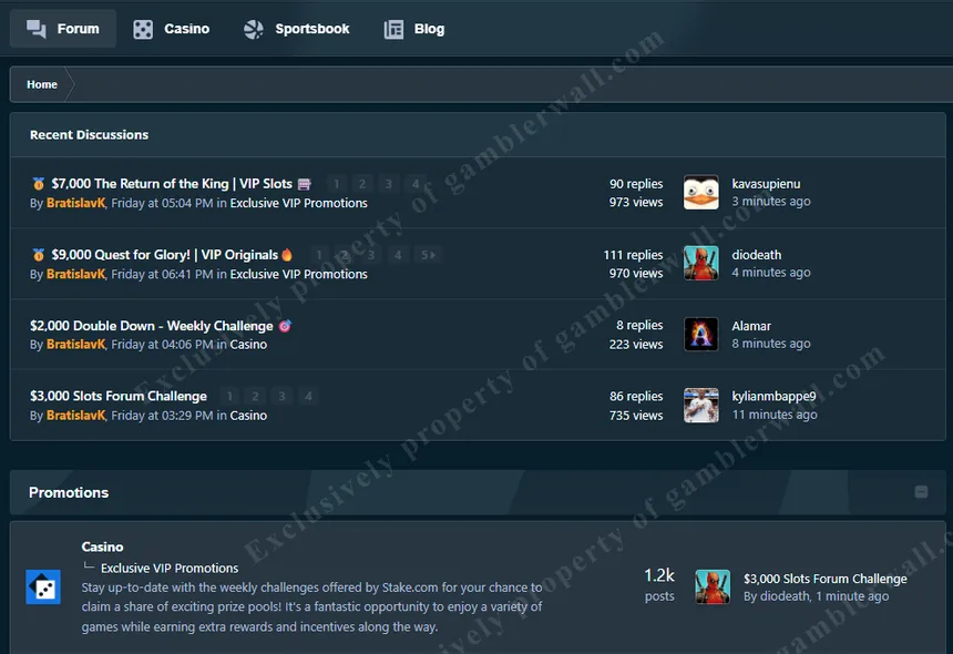 Stake community hub — chat, races, and giveaways